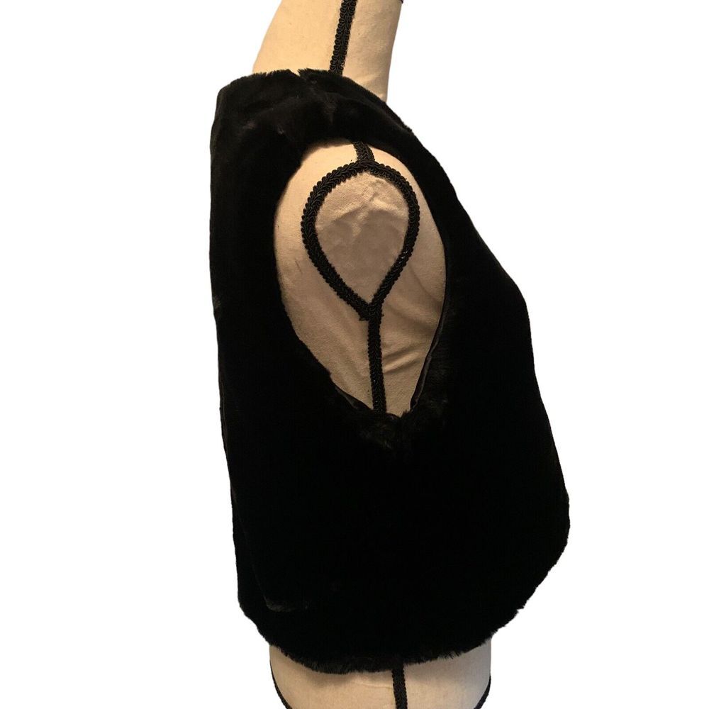 Cambridge Dry Goods Vest Womens  Large Faur Fur Vegan Fur Zip Front Soft Vintage - Picture 3 of 12